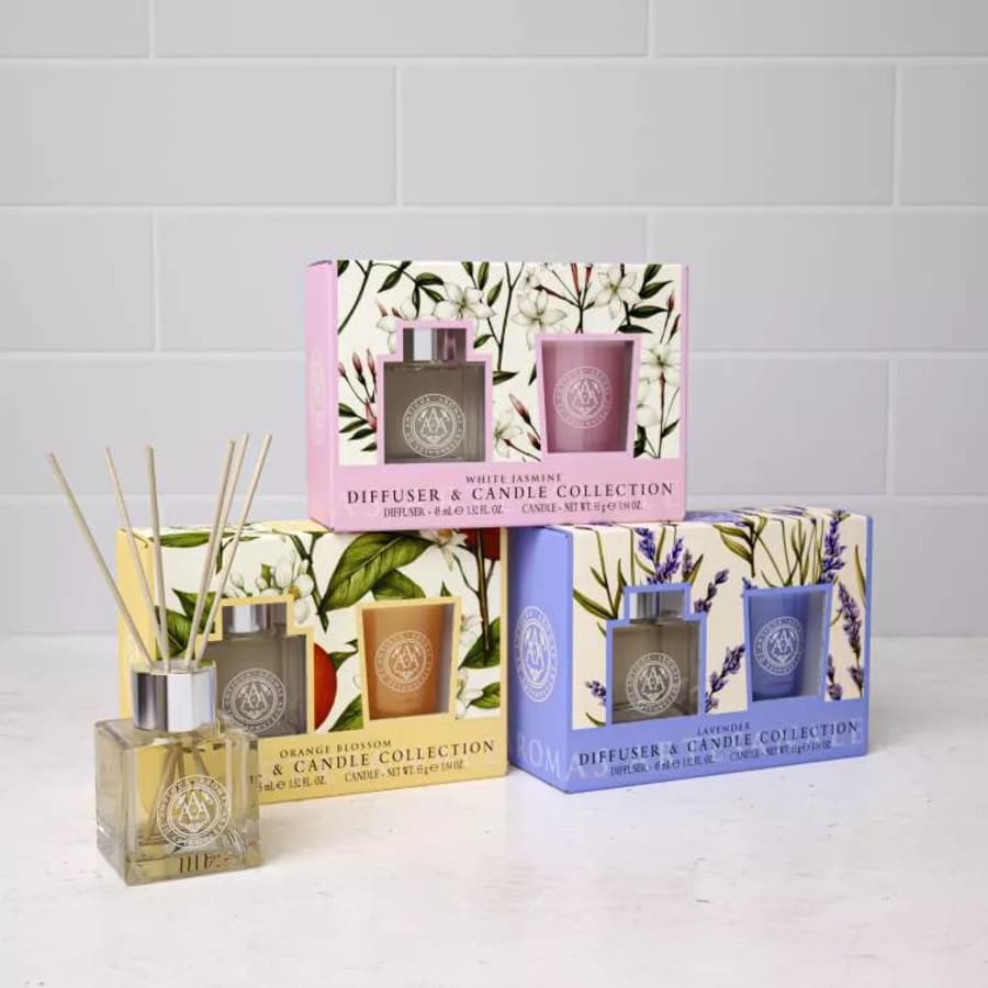 Aromas Artesanales de Antigua Ilmstangir og ilmkerti  gjafasett - Lavender