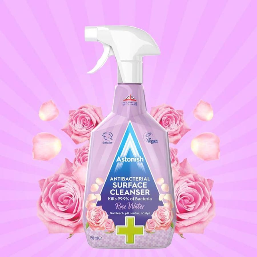Astonish Antibacterial Surface Cleanser Rose Water 750ml