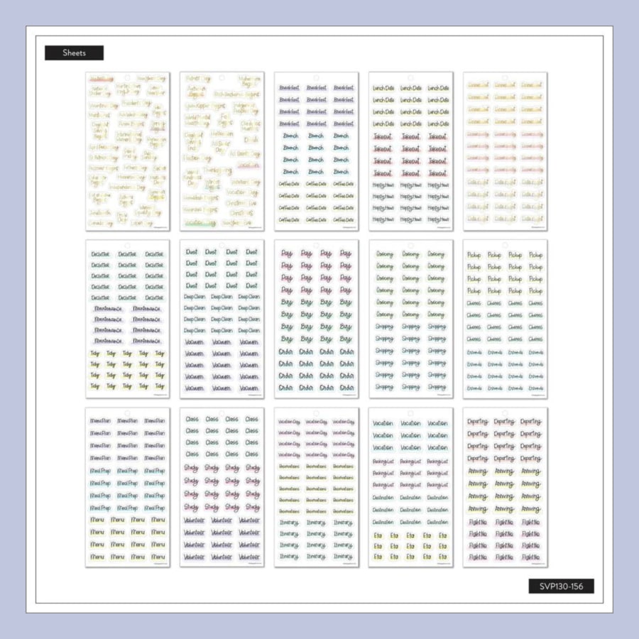 The Happy Planner límmiðar – Daglegar áminningar