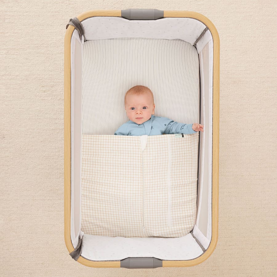 Baby Tuck Sheet – Caramel grid