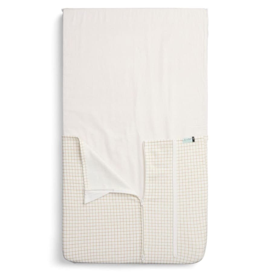 Baby Tuck Sheet – Caramel grid