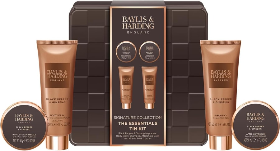Baylis & Harding  Black Pepper and ginseng, gjafasett fyrir herra, The Essentials Kit