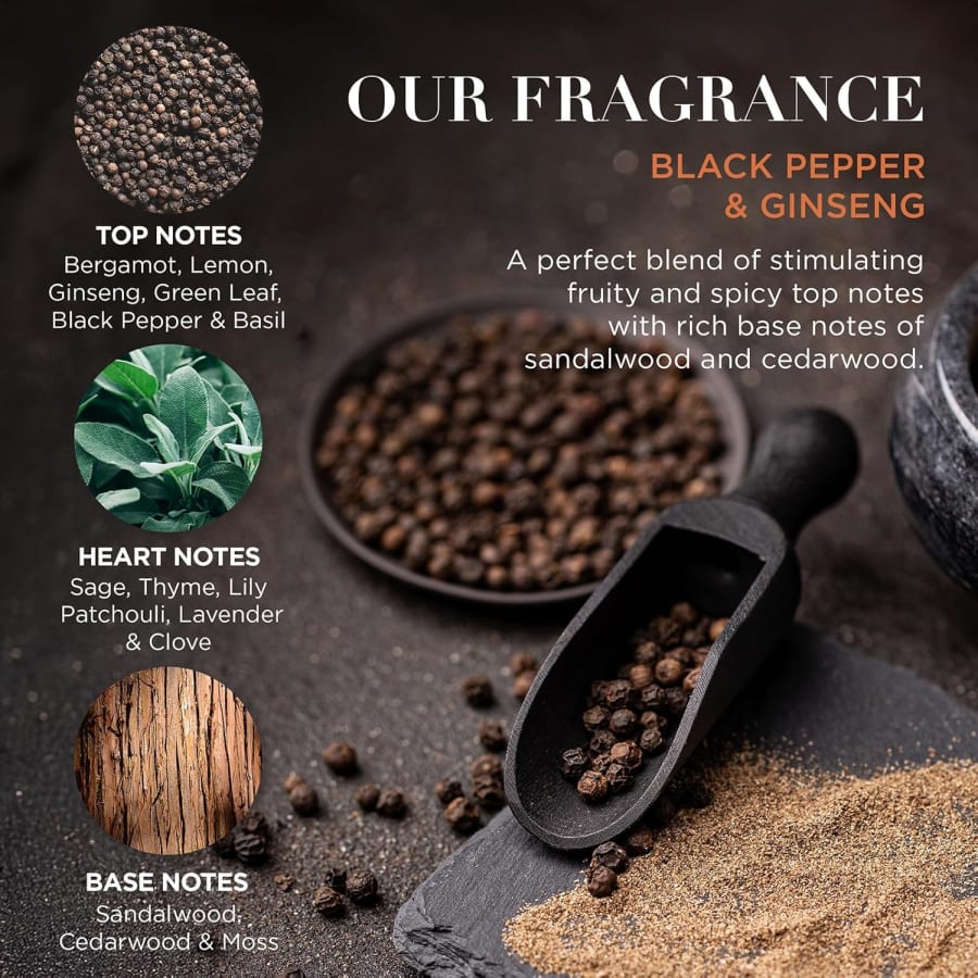 Baylis & Harding  Black Pepper and ginseng, gjafasett fyrir herra, The Essentials Kit