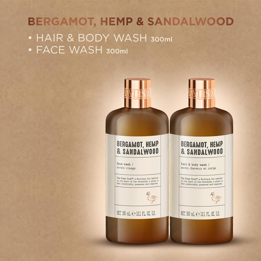 Baylis & Harding Bergamot, Hemp & Sandalwood Refreshing Tvennu Gjafasett