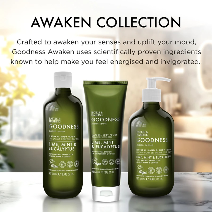 Baylis & Harding Goodness Lime Mint & Eucalyptus sturtu skrúbbur 225 ml