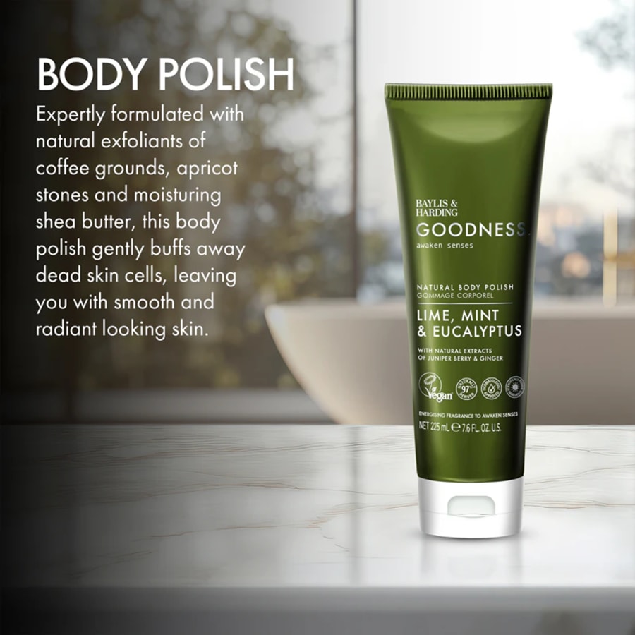 Baylis & Harding Goodness Lime Mint & Eucalyptus sturtu skrúbbur 225 ml