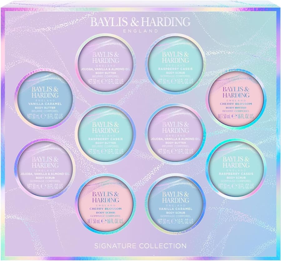 Baylis & Harding Jojoba, Vanilla & Almond Oil Body Scrub & Butter Discovery gjafasett