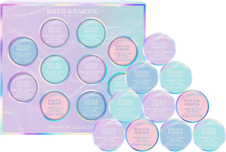 Baylis & Harding Jojoba, Vanilla & Almond Oil Body Scrub & Butter Discovery gjafasett