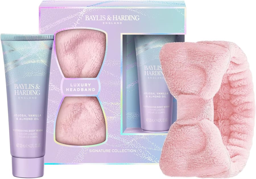 Baylis & Harding Jojoba, Vanillu & Möndluolíu Lúxus Gjafasett með Hárbandi