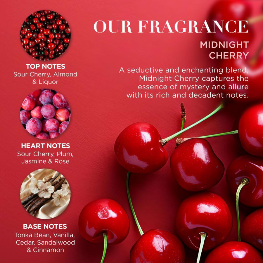 Baylis & Harding Midnight Cherry Luxury Gjafasett Handáburður 3 x 50 Ml