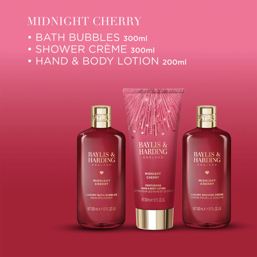 Baylis & Harding Midnight Cherry Luxury gjafasett
