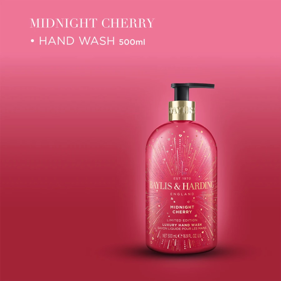 Baylis & Harding Midnight Cherry Luxury Handsápa 500 ML