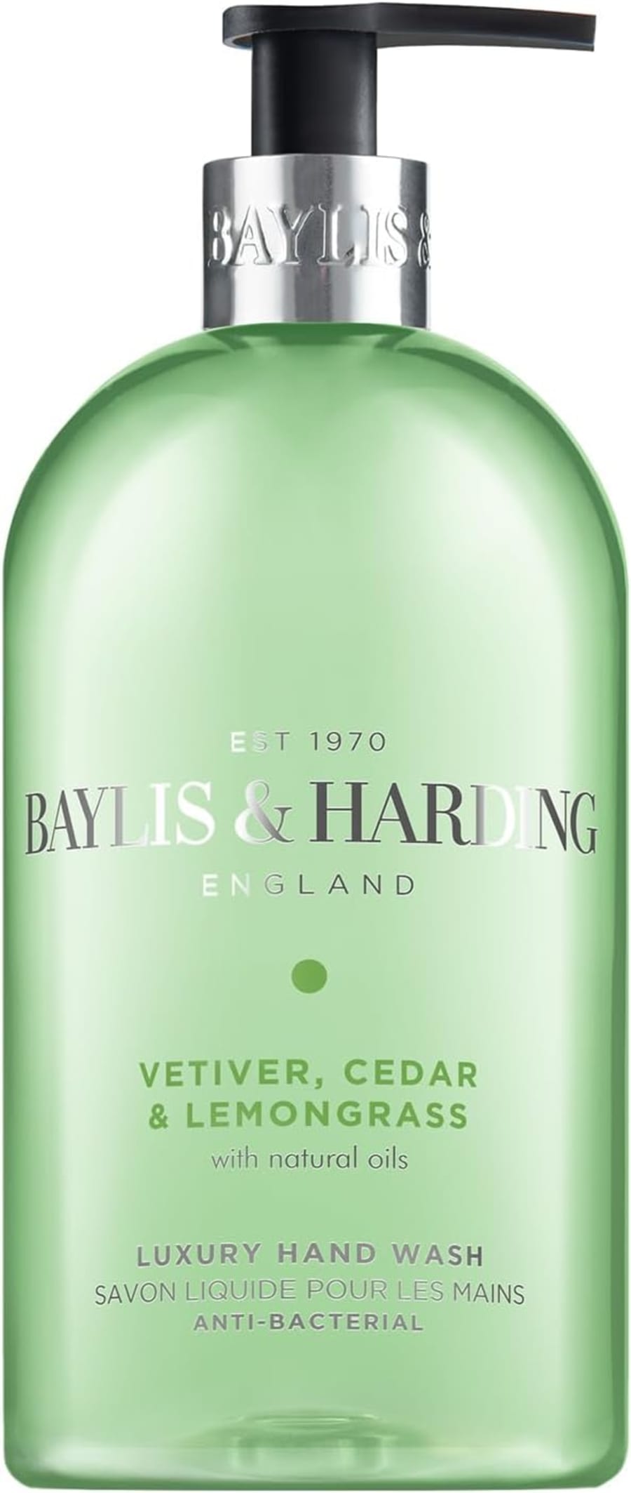 Baylis & Harding Signature bakteríudrepandi handsápa með vetiver, sedrusvið og sítrónugrasi 500 ml