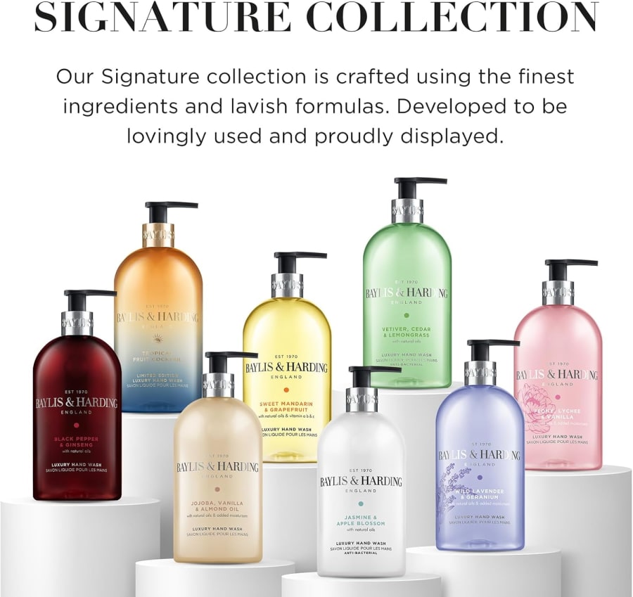 Baylis & Harding Signature Peony, Lychee, Vanilla Handsápa 500 ml