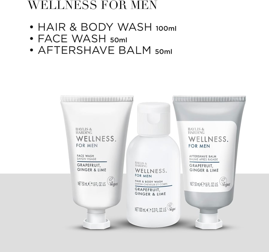 Baylis & Harding Wellness Snyrtitaska full af snyrtivörum fyrir herra