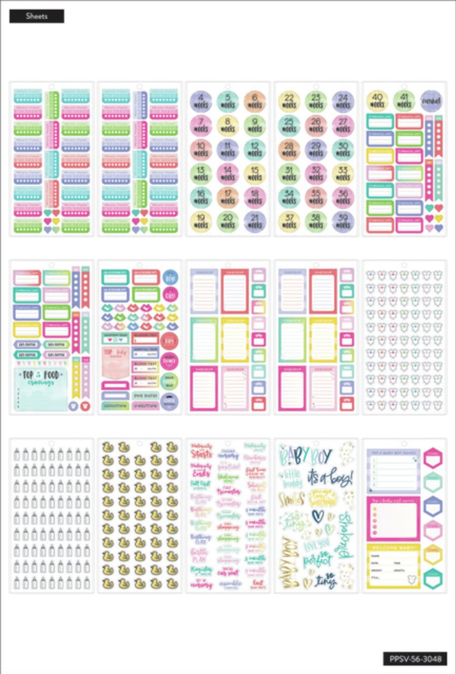 The Happy Planner límmiðar – Vinna + Lífið
