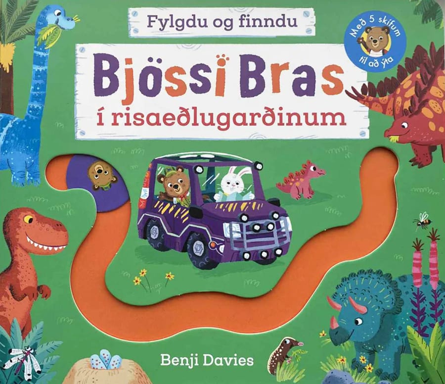Bjössi bras í risaeðlugarðinum - Fygldu og finndu