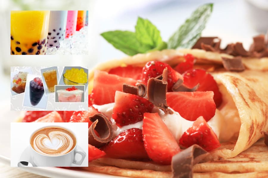 Ilmandi pönnukaka með Bubble Tea íste eða kaffi