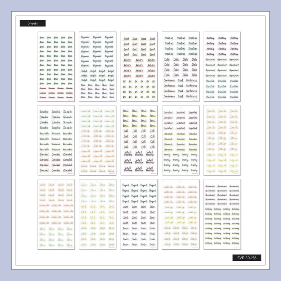 The Happy Planner límmiðar – Daglegar áminningar