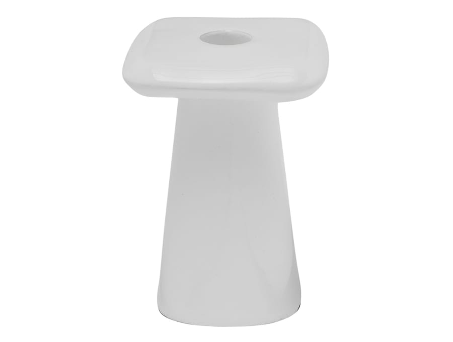 Candle Holder Roca Medium White