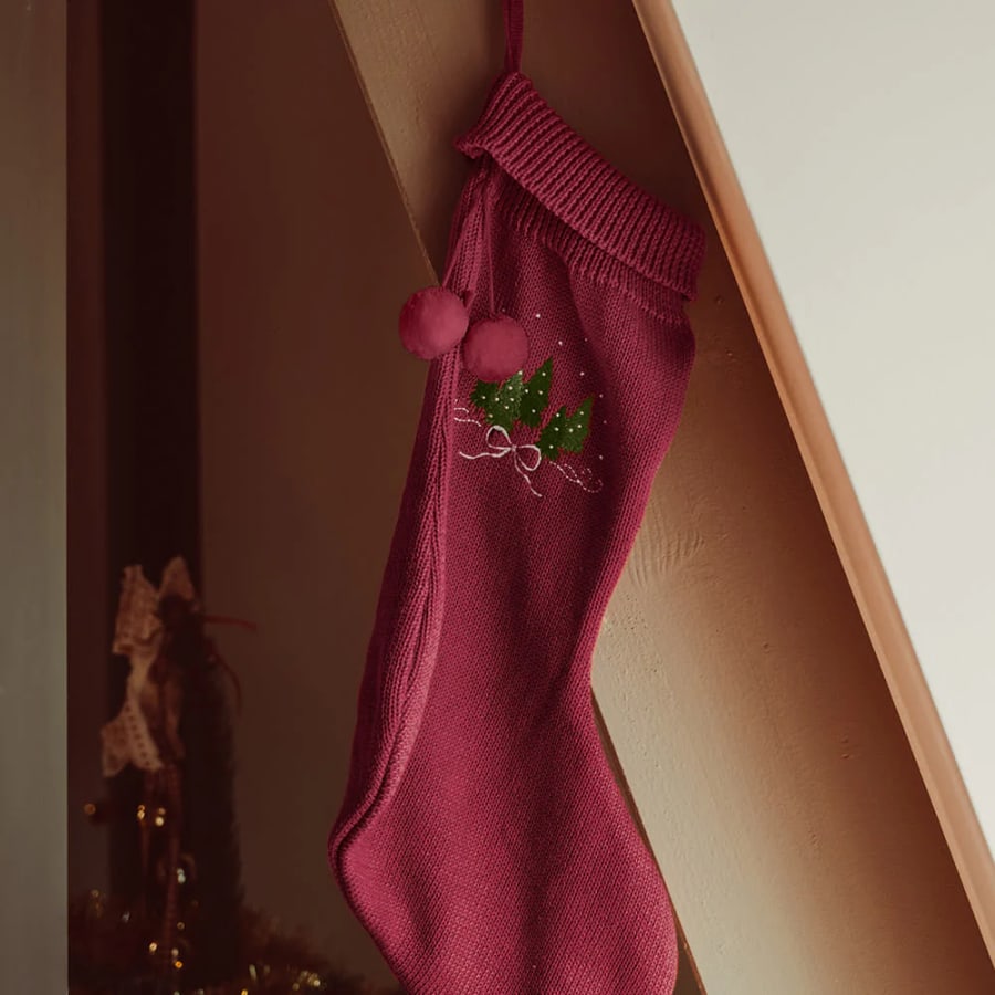 Carly christmas sock – Rhubarb