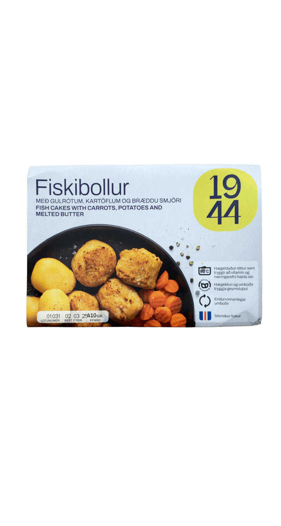 Analla Fiskibollur með gulrótum, kartöflum og bræddu smjöri 410 g