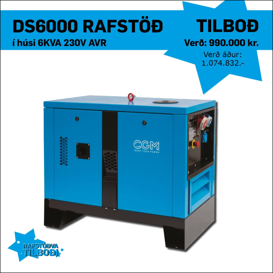 CGM Rafstöð í húsi 6KVA 230V AVR