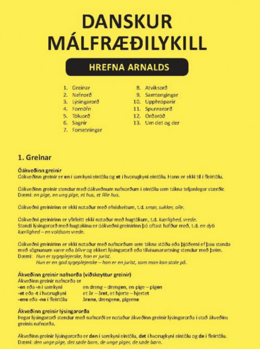 Danskur málfræðilykill