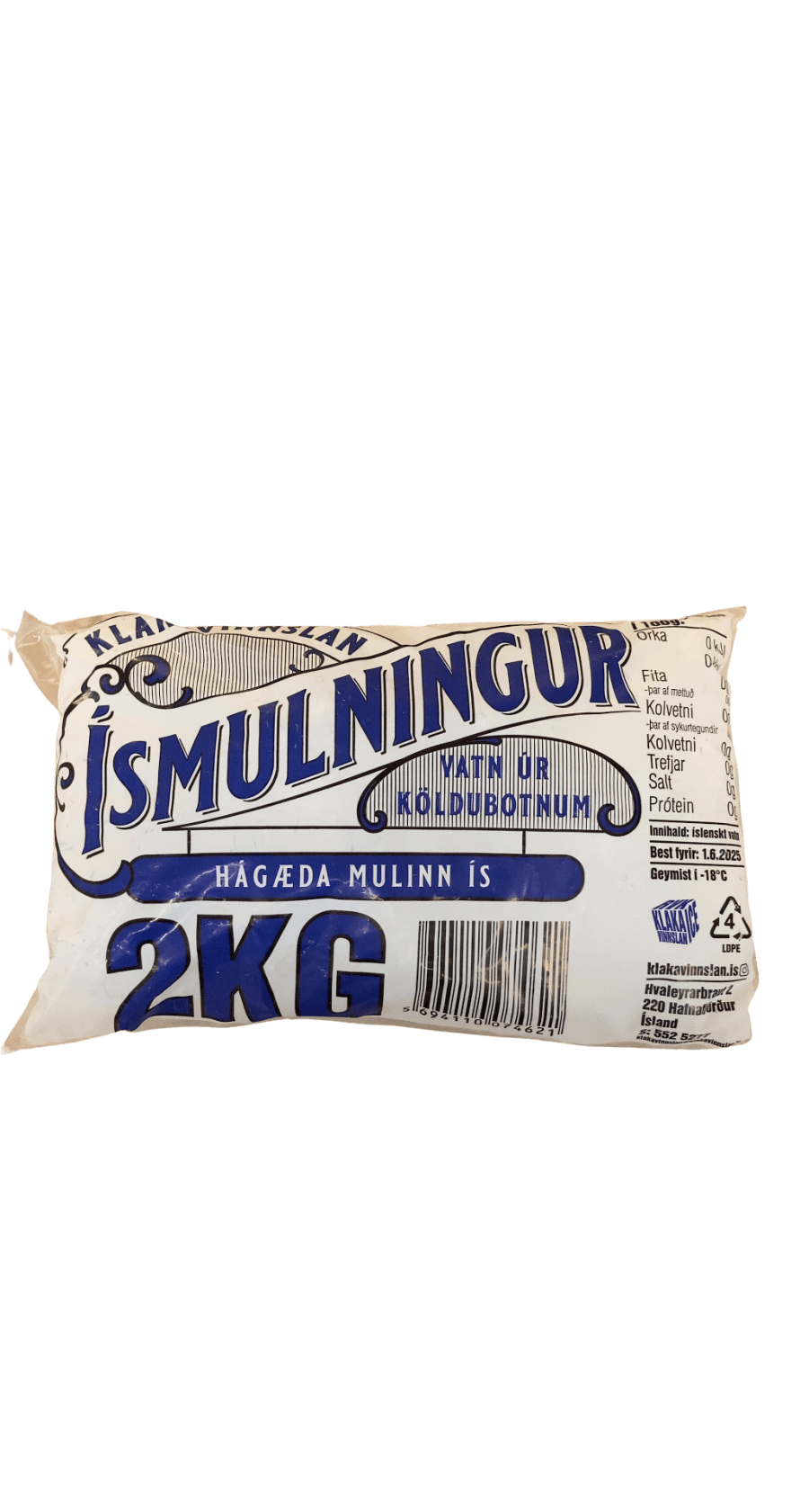 Klakavinnslan Smulningur (mulinn ís) 2 kg