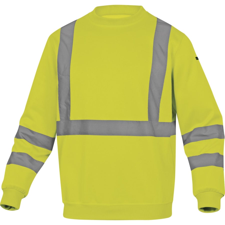 Delta Plus POLYESTER/COTTON FLEECE HIGH VISIBILITY SWEAT YELLOW ASTRAL HV SWEAT M