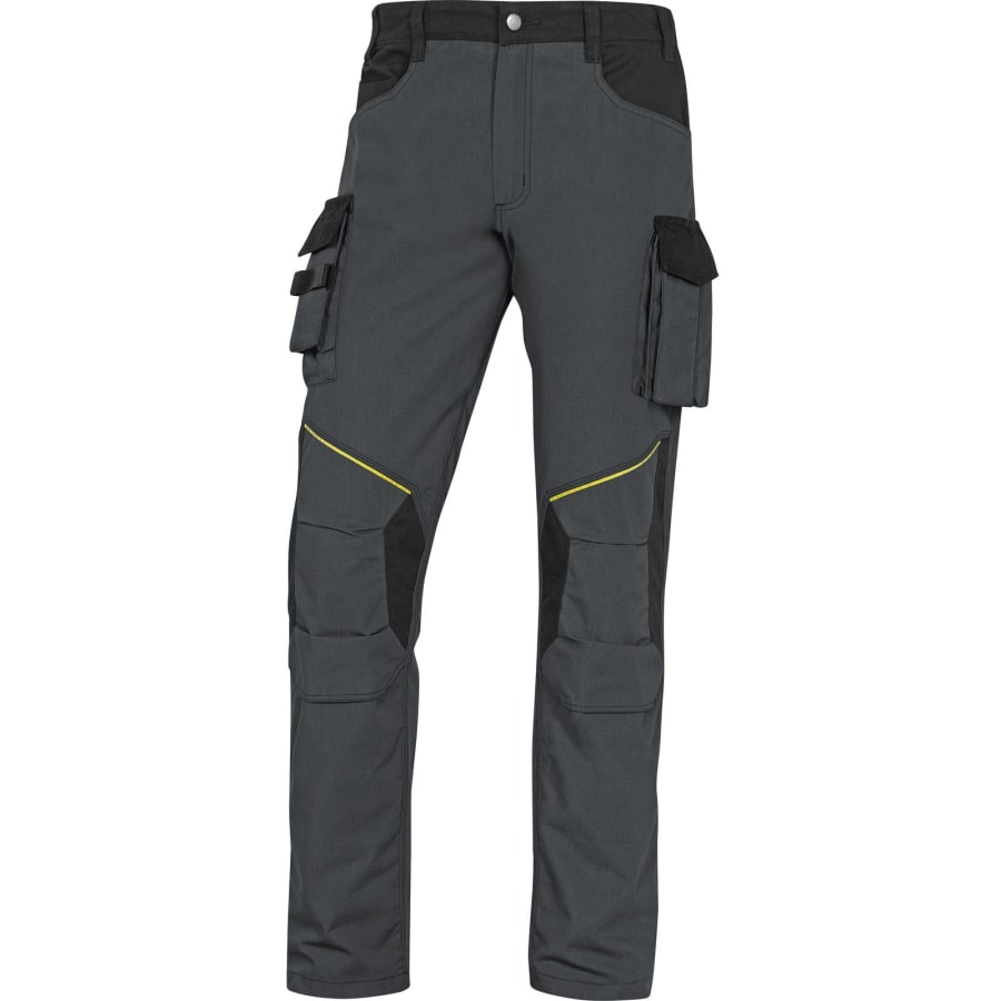 Delta Plus RIPSTOP POLYESTER/COTTON/ELASTANE MACH2 CORPORATE WORKING TROUSERS GREY/BL MCPA2STR TROUSERS XL