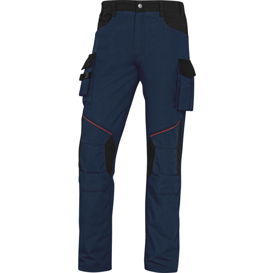 Delta Plus RIPSTOP POLYESTER/COTTON/ELASTANE MACH2 CORPORATE WORKING TROUSERS NAVY/BL MCPA2STR TROUSERS L