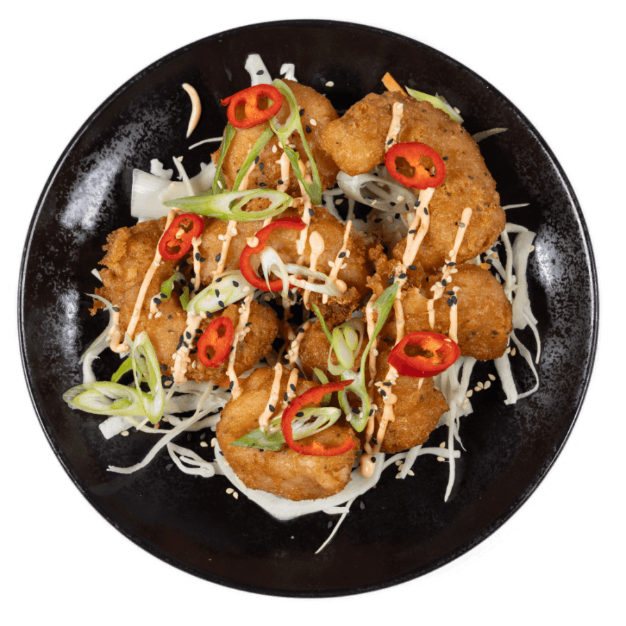 Djúpsteiktar rækjur - Dynamite Shrimp