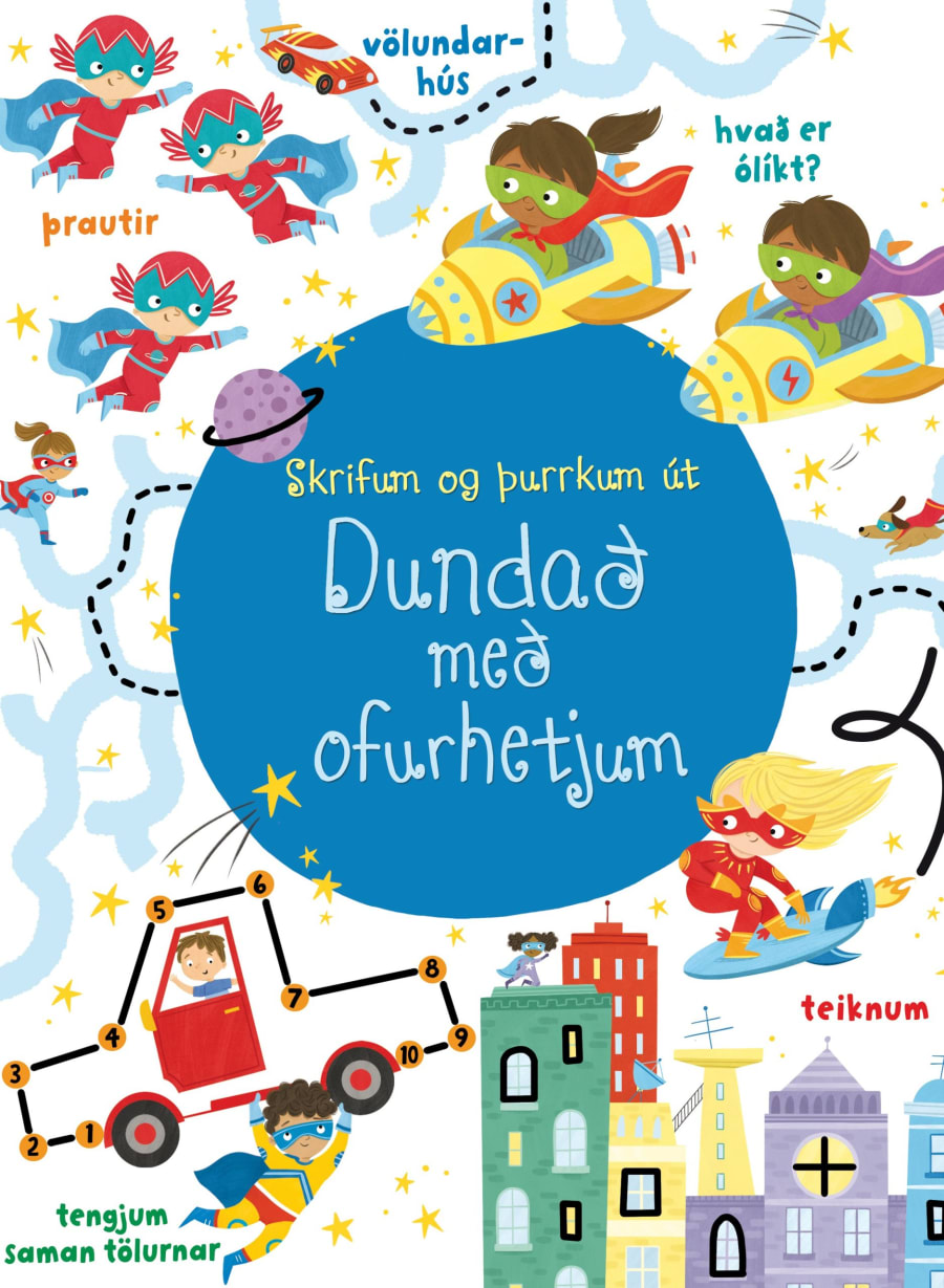 Dundað með ofurhetjum - Skrifum og þurrkum út