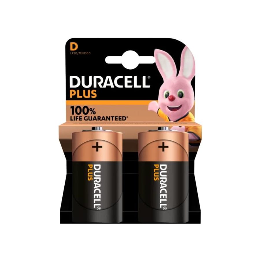 Duracell Rafhlöður - D 2 stk