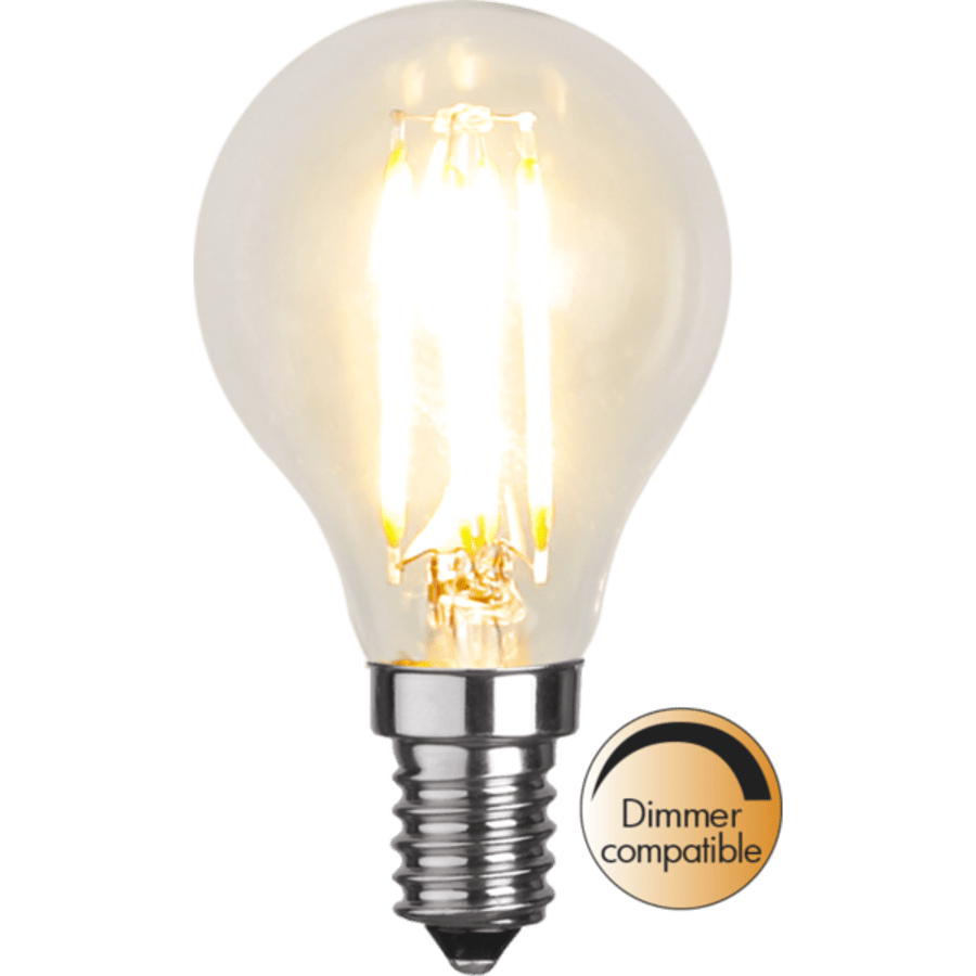 E14 kúla 4,2W LED 420Lm glær Dimma