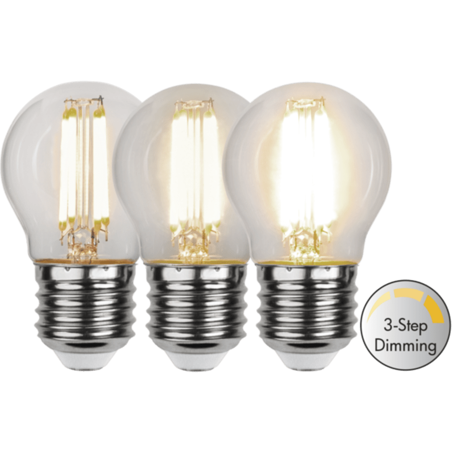 E27 4,2W LED 470Lm glær 3 ste
