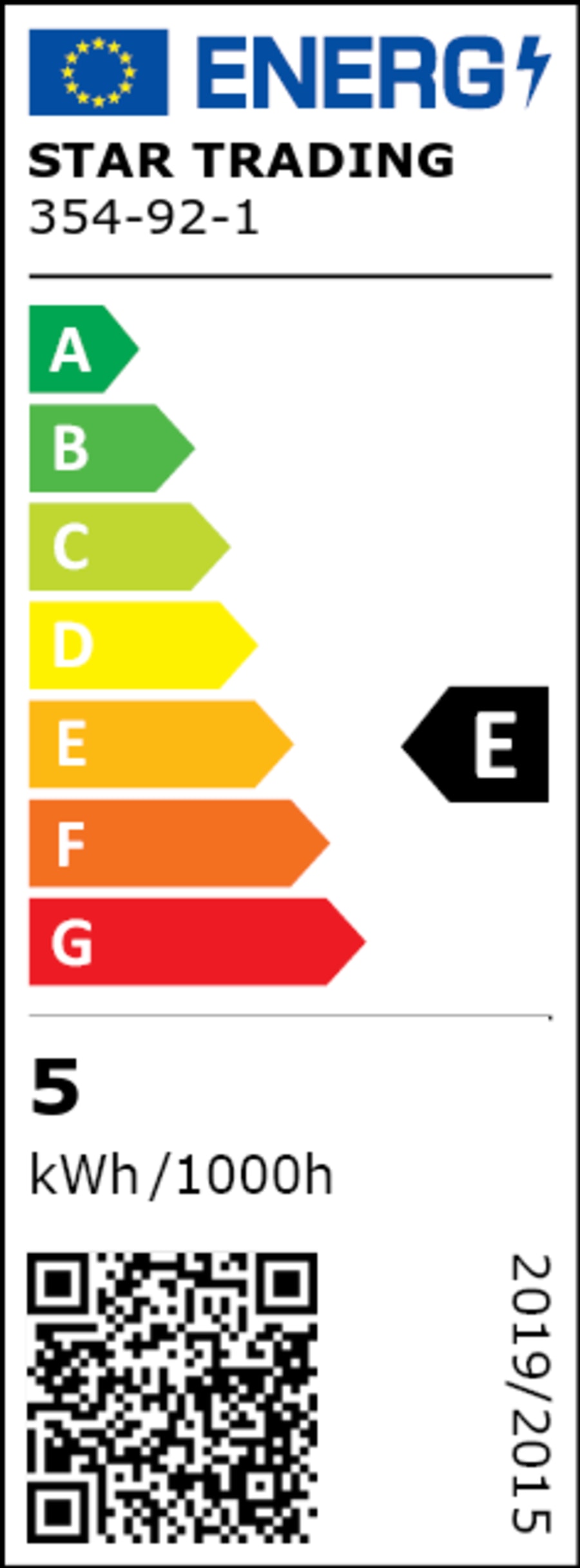 E27 4,2W LED 470Lm glær 3 ste