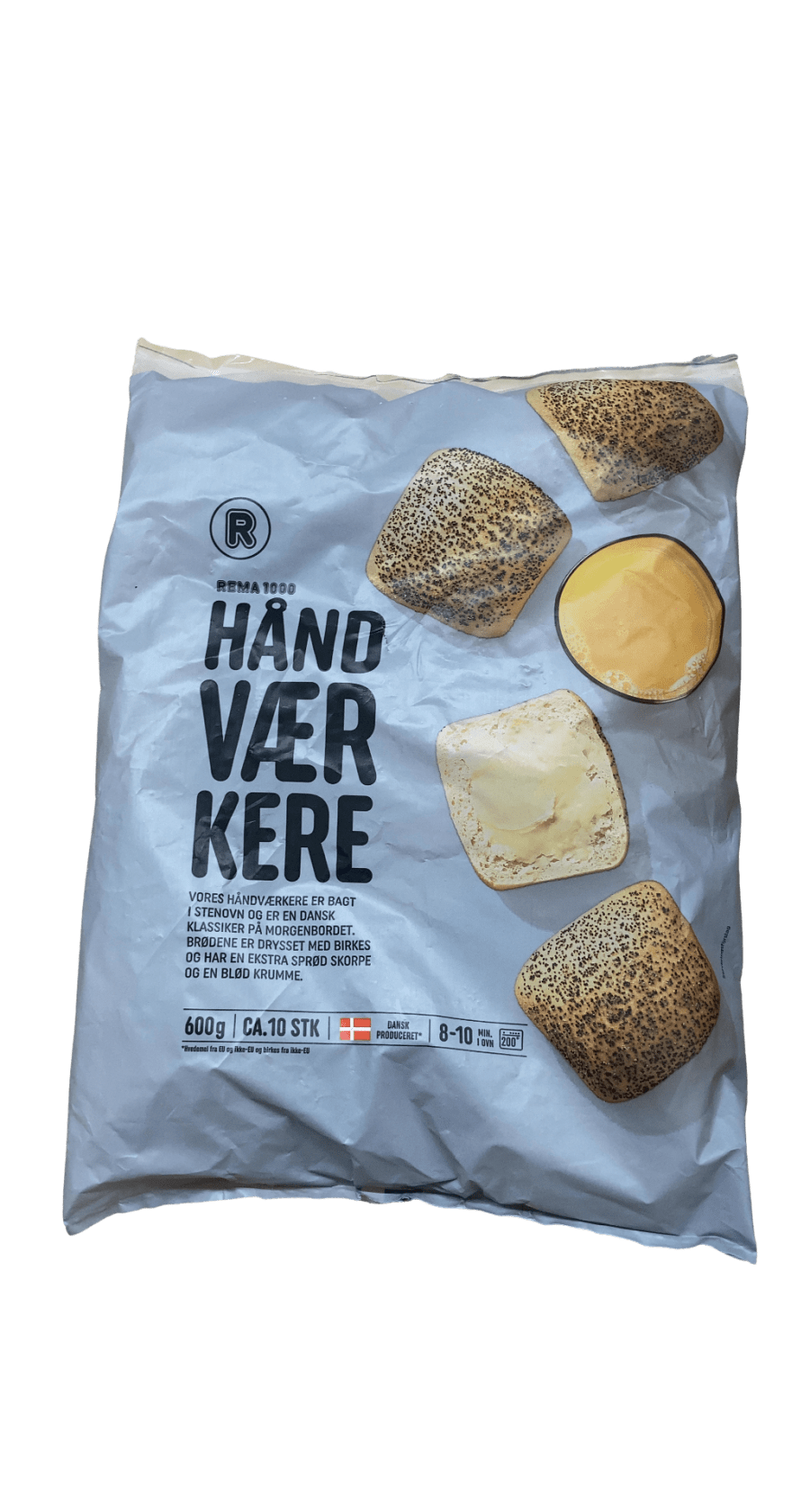 Rema 1000 Handverks Hveitibrauð með Bláum Valmúafræjum 600 g