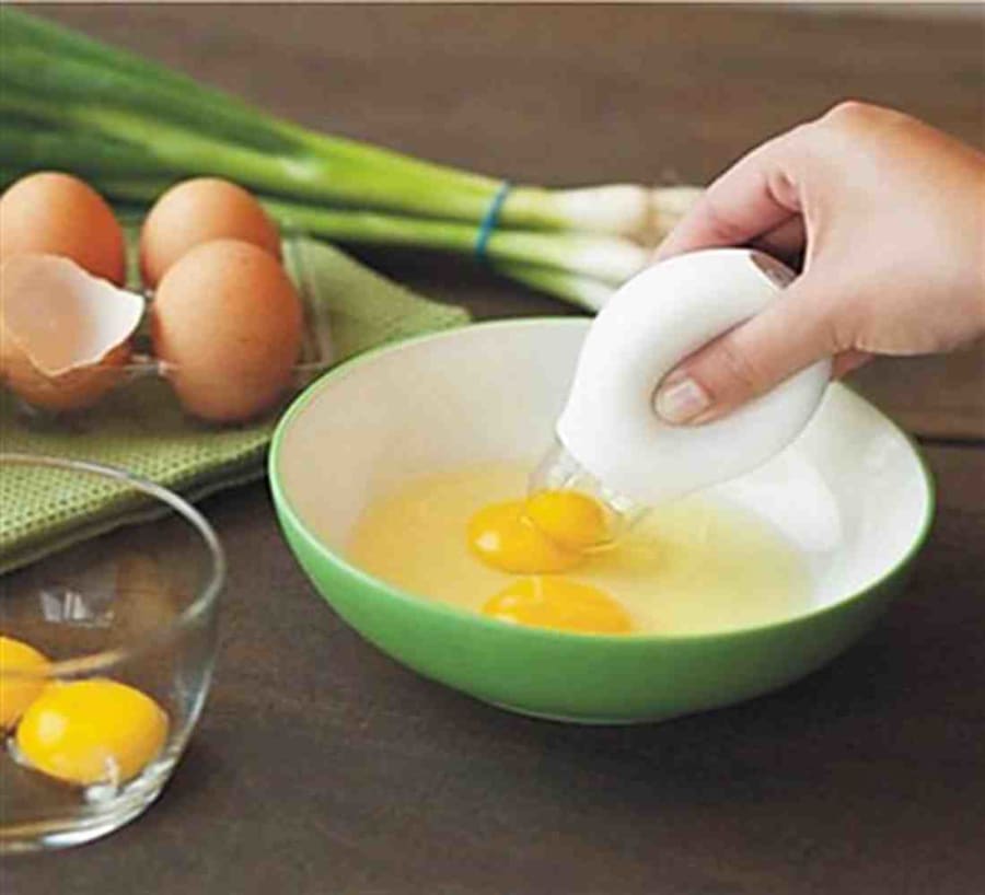 Egg separator - Sunny side out.