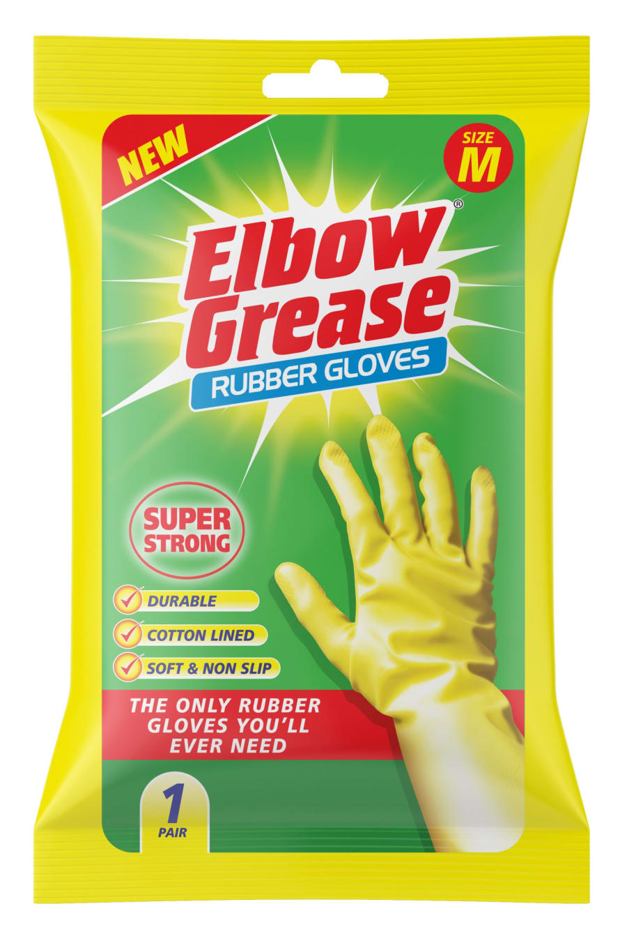 Elbow Grease Extra Sterkir Uppþvottahanskar Large 1 pk