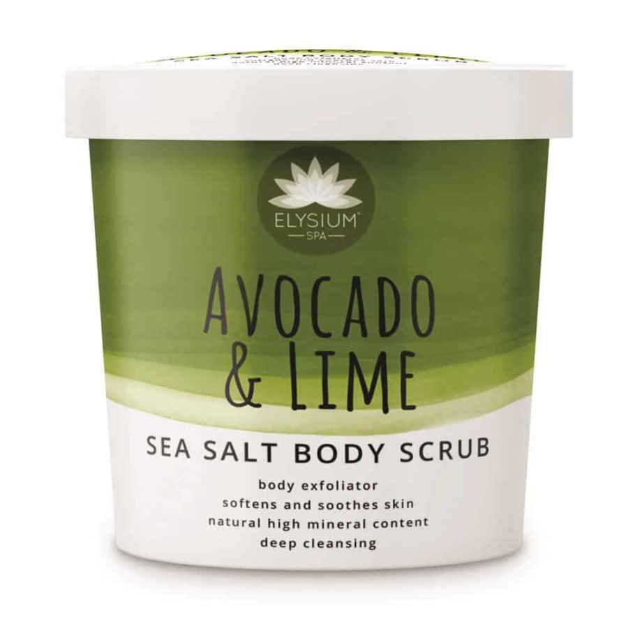 Elysium Spa Sjávarsalts líkamsskrúbbur Avacado & Lime 200 gr