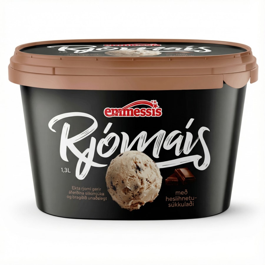 Emmessís Rjómaís heslihnetusúkkulaði 1,3 ltr