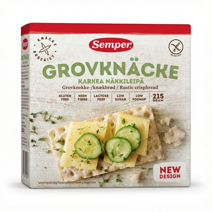 Semper hrökkbrauð gróft 215 gr