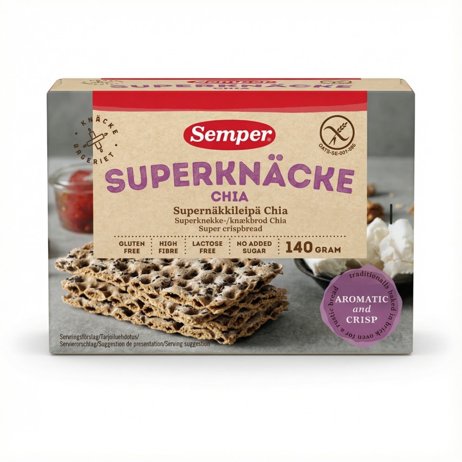 Semper chia hrökkbrauð 140 gr