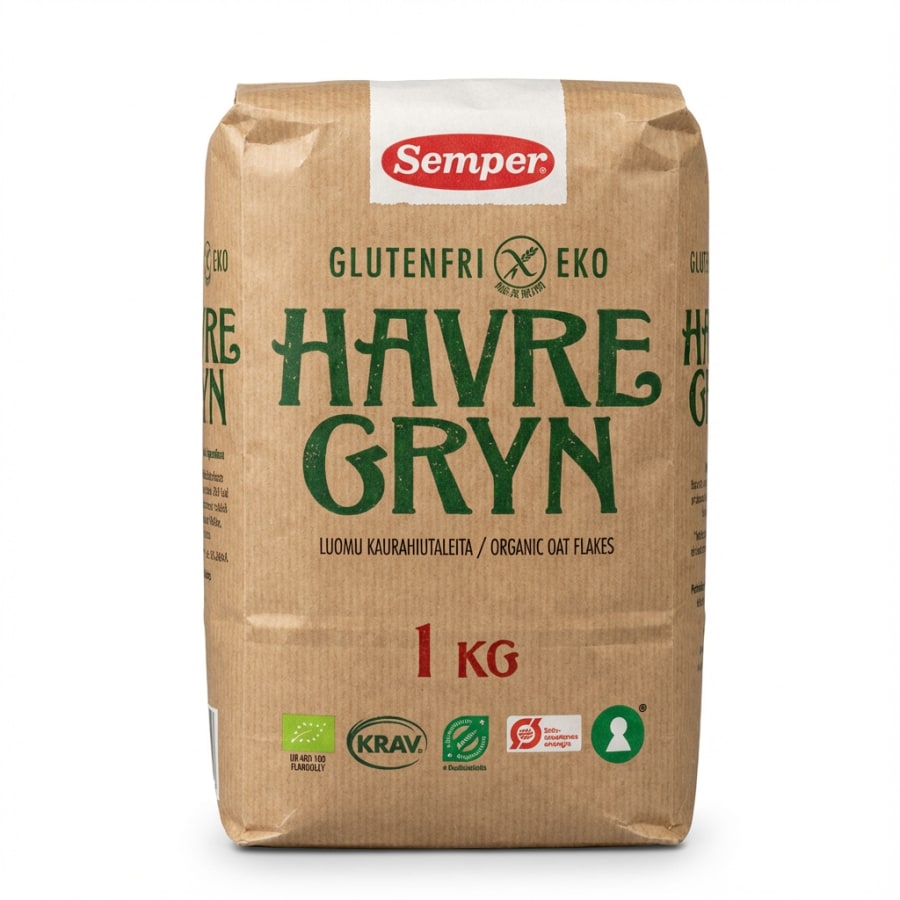 Semper haframjöl 1 kg