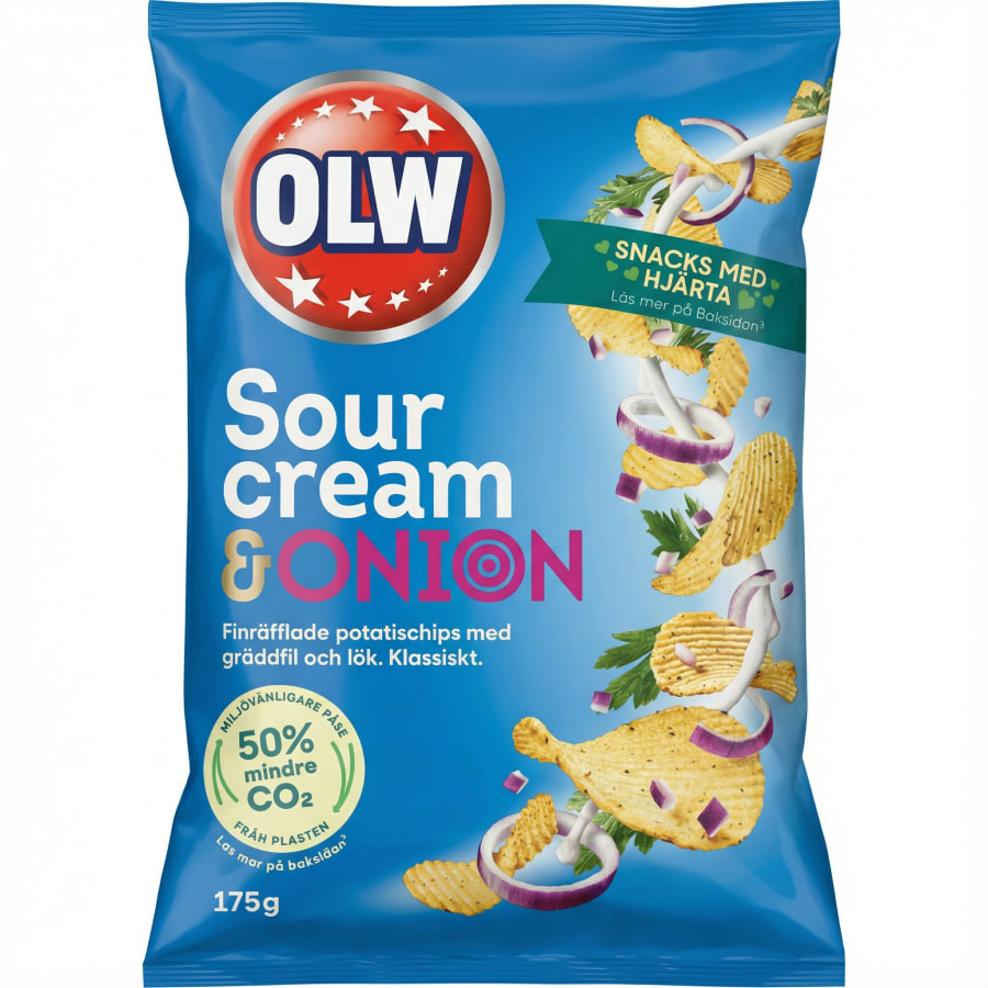 Owl snakk sour/onion 175 gr