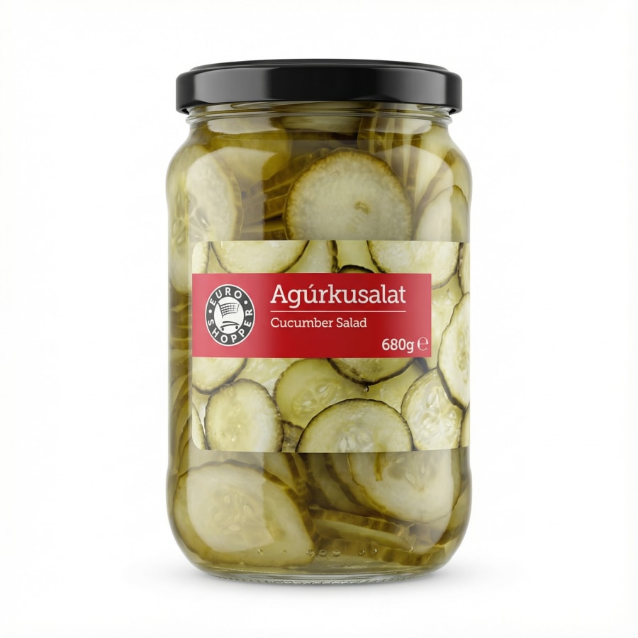 E.s gúrkur sneiðar 680 gr