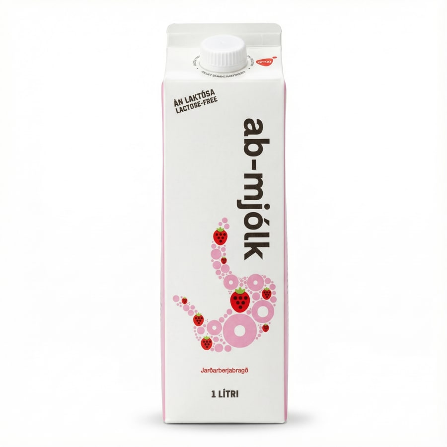 Arna ab mjólk jarðarber 1 ltr