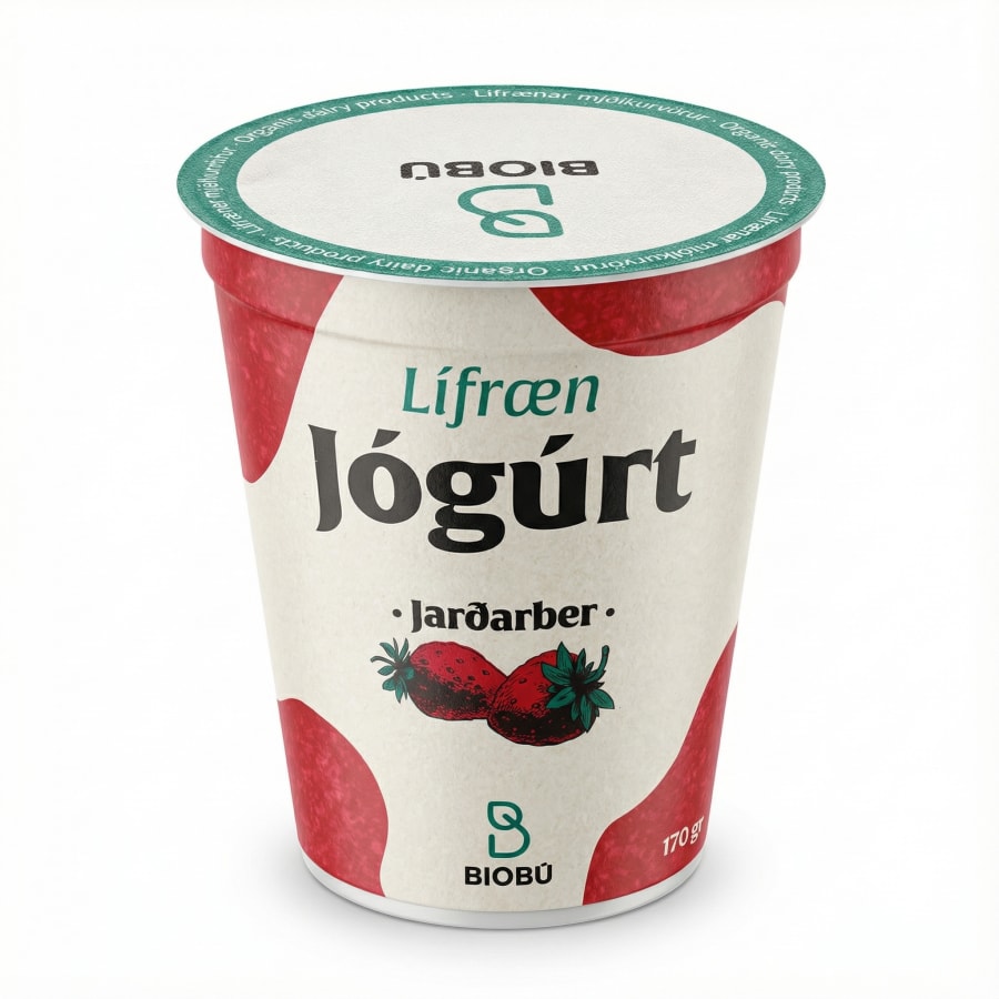 Biobú jógúrt jarðarber 170 gr